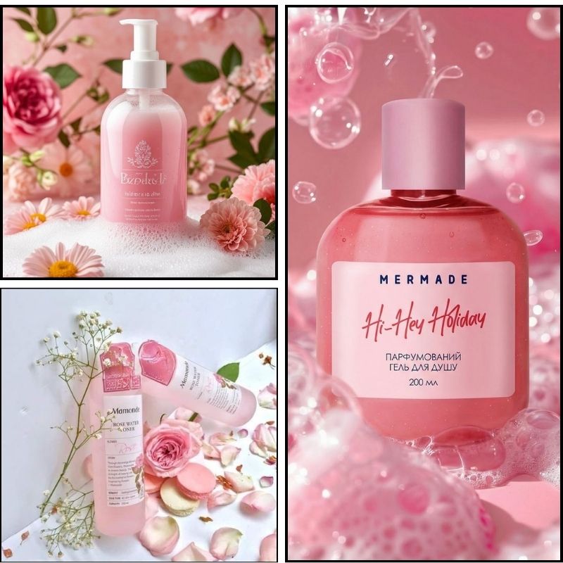 gia công bọt rửa mặt hoa hồng