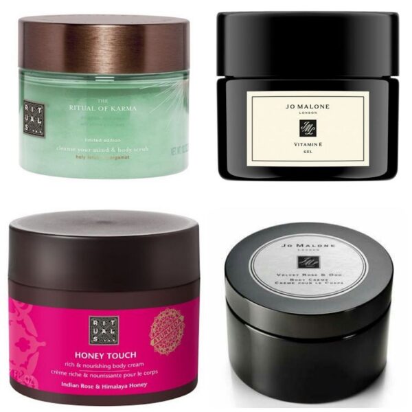 Cung cấp bộ hũ kem body viền vàng giá sỉ – Bán chai lọ mỹ phẩm