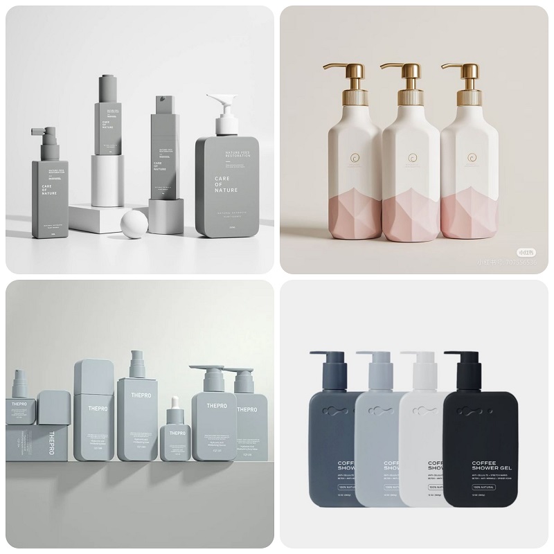 Chai nhựa mỹ phẩm acrylic vuông đẹp