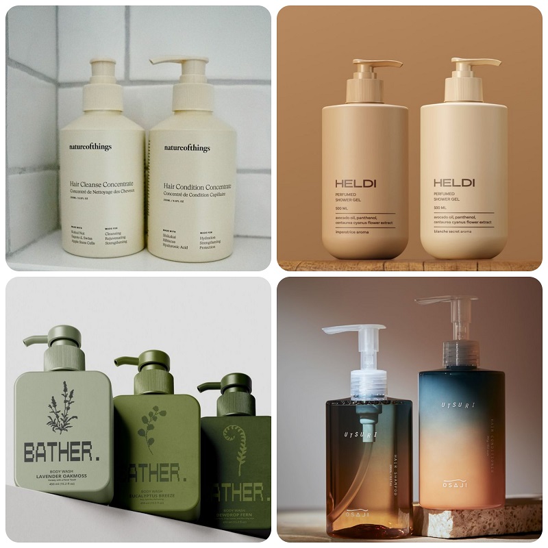 Mẫu chai sữa tắm, dầu gội đẹp