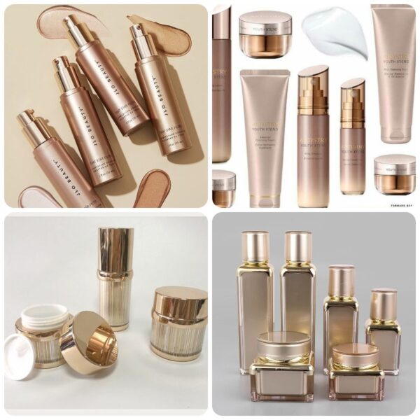 Cung cấp chai chân không đựng mỹ phẩm nắp xi vàng giá sỉ