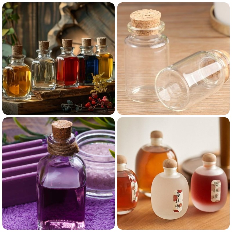 chai thủy tinh nút gỗ