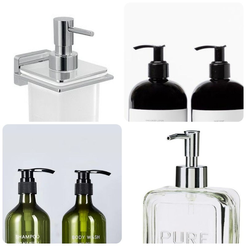 Cung cấp đầu xịt màu đen chai sữa tắm, dầu gội giá sỉ đầu xịt chai sữa tắm
