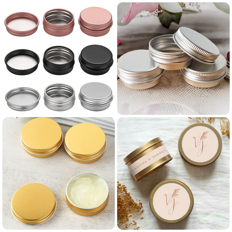 hũ lọ thiếc đựng mỹ phẩm